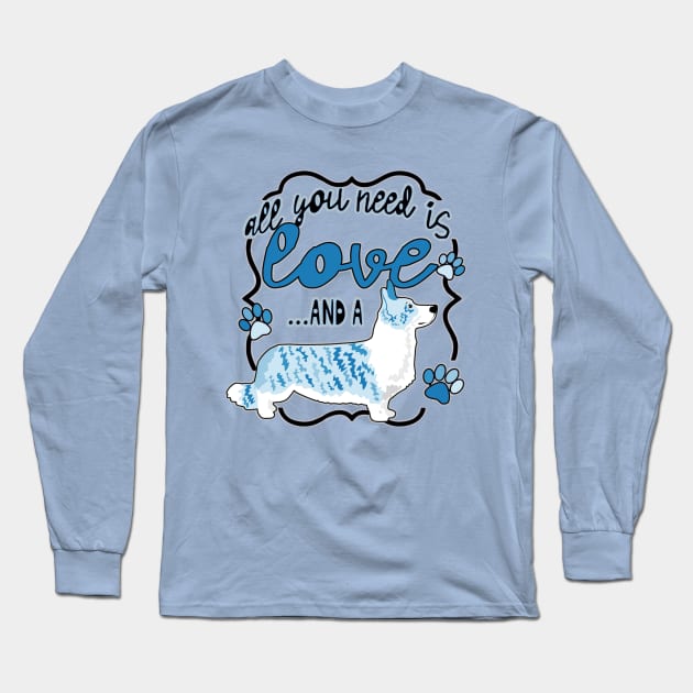 All You Need is Love and a Cardigan Long Sleeve T-Shirt by PB&J Designs